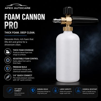 Apex Foam Cannon Pro – Adjustable 1L High-Pressure Foam Gun (1/4 Quick Connect