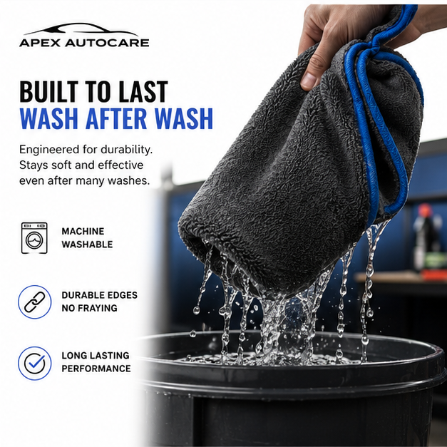 Apex UltraDry 1200GSM Premium Microfiber Car Drying Towel