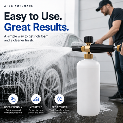 Apex Foam Cannon Pro – Adjustable 1L High-Pressure Foam Gun (1/4 Quick Connect
