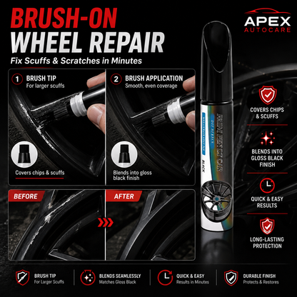 3-Piece Gloss Black Wheel Touch-Up Pen Set