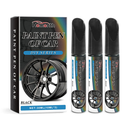 1/2/3Box Car Wheel Scratch Repair Paint Black Pen Set Professional Car Rim Scuff Remover Pen Black Wheels DIY Touch-Up Paint Kit