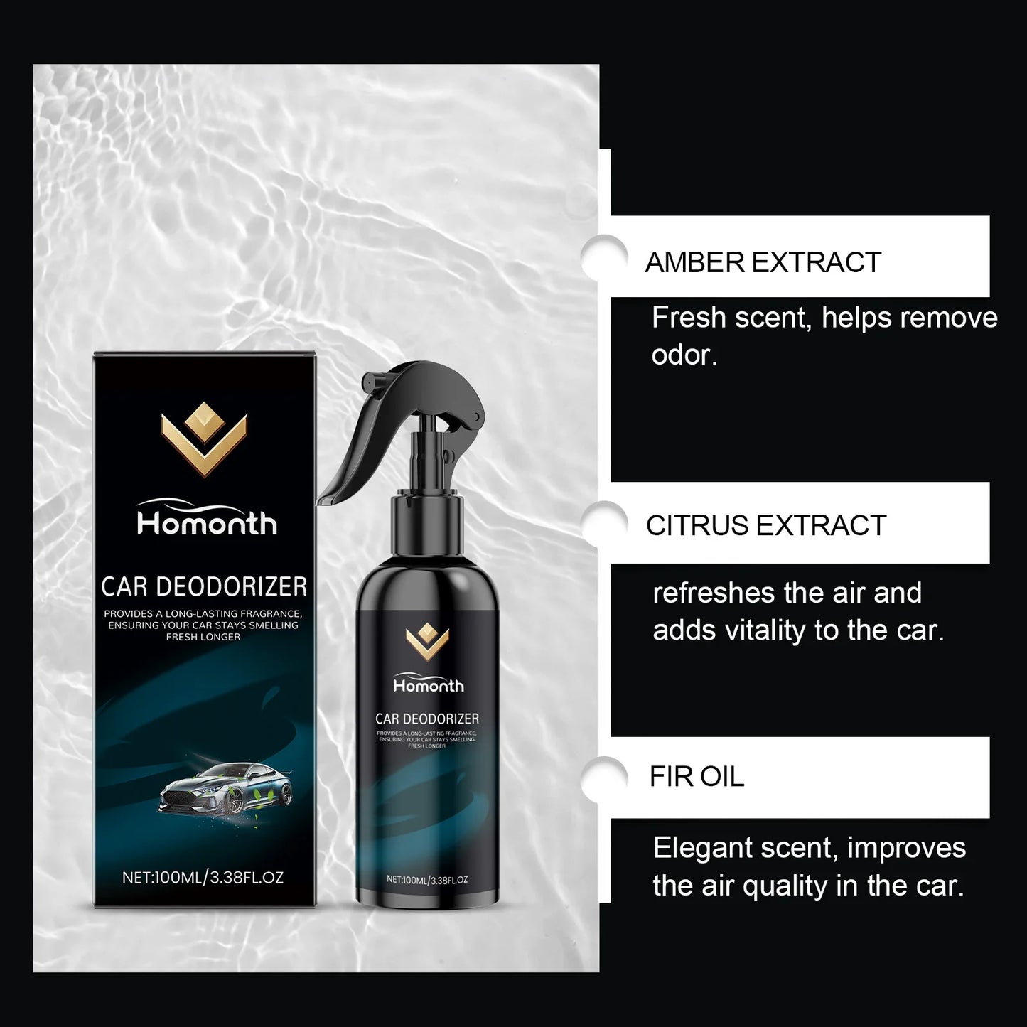 Apex AutoCare Odor Eliminator – Long-Lasting Car Interior Deodorizer Spray