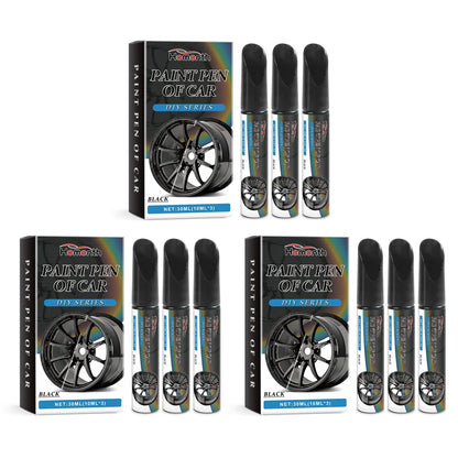 1/2/3Box Car Wheel Scratch Repair Paint Black Pen Set Professional Car Rim Scuff Remover Pen Black Wheels DIY Touch-Up Paint Kit