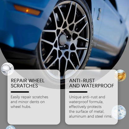 1/2/3Box Car Wheel Scratch Repair Paint Black Pen Set Professional Car Rim Scuff Remover Pen Black Wheels DIY Touch-Up Paint Kit
