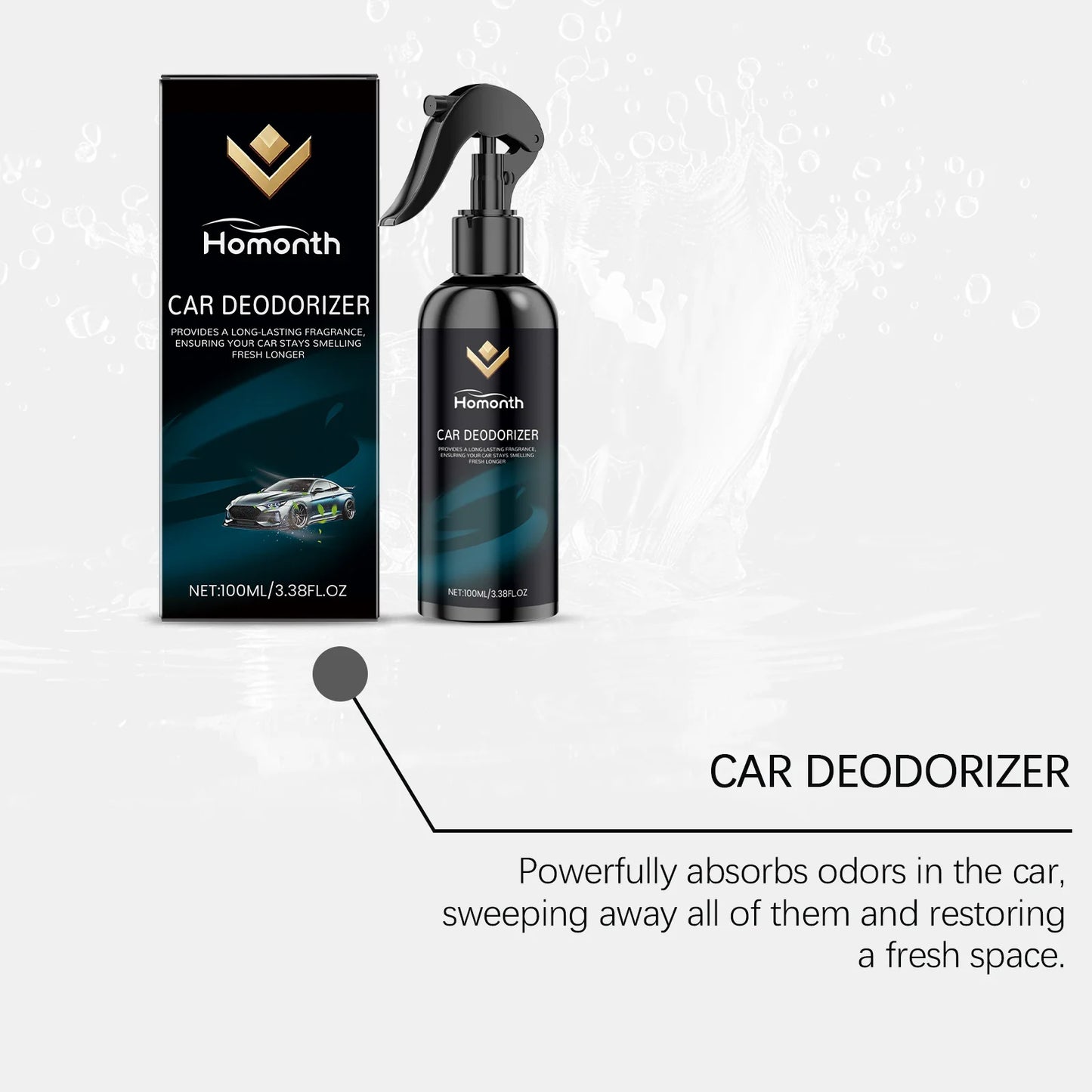 Apex AutoCare Odor Eliminator – Long-Lasting Car Interior Deodorizer Spray