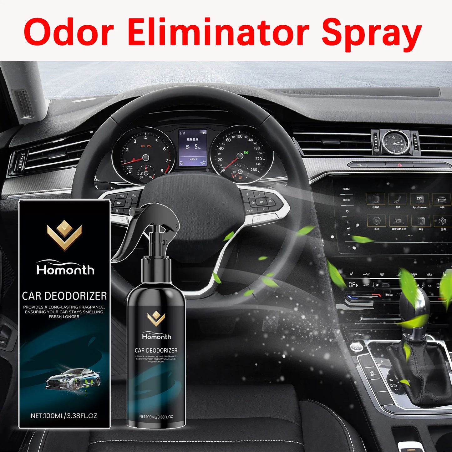 Apex AutoCare Odor Eliminator – Long-Lasting Car Interior Deodorizer Spray