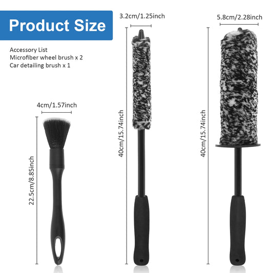 Apex 3-Piece Wheel & Detail Brush Set